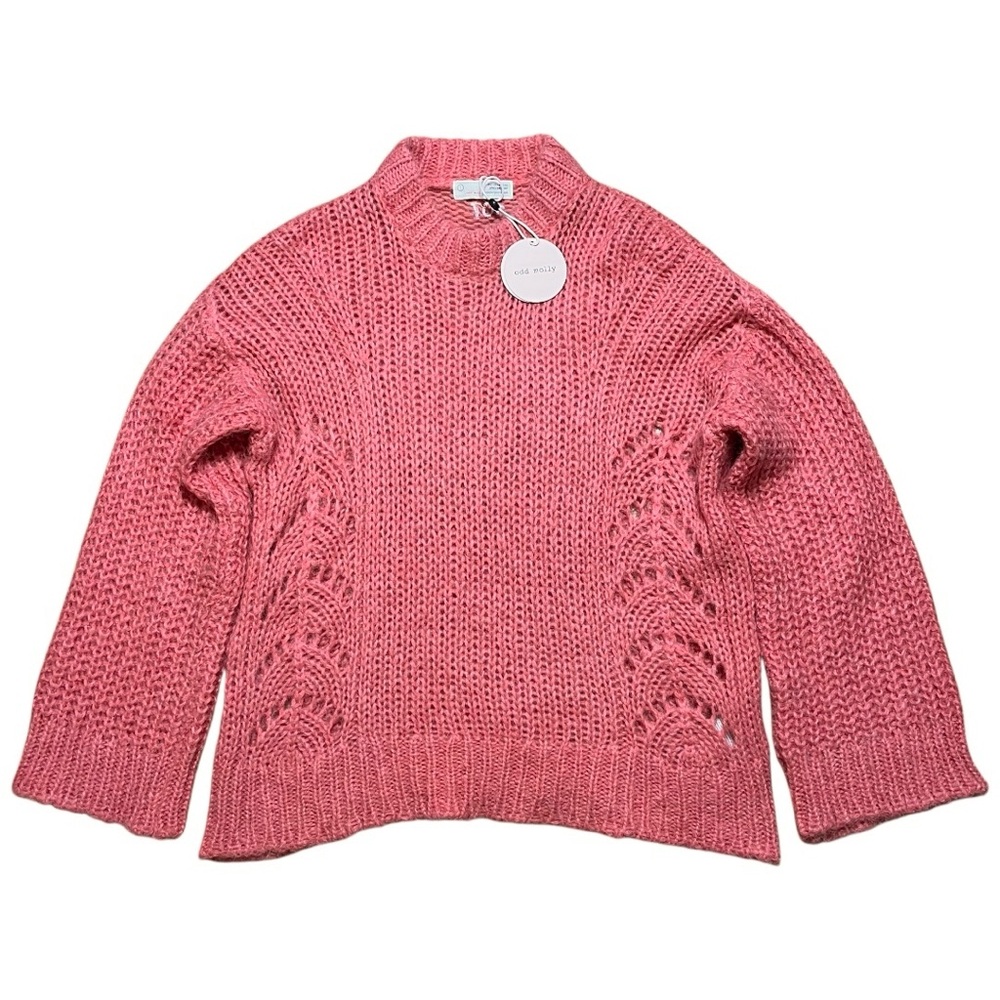 Odd Molly Alpaca/Mohair Blend Open Knit Sweater NWT In Spicy Red Sz 1/S